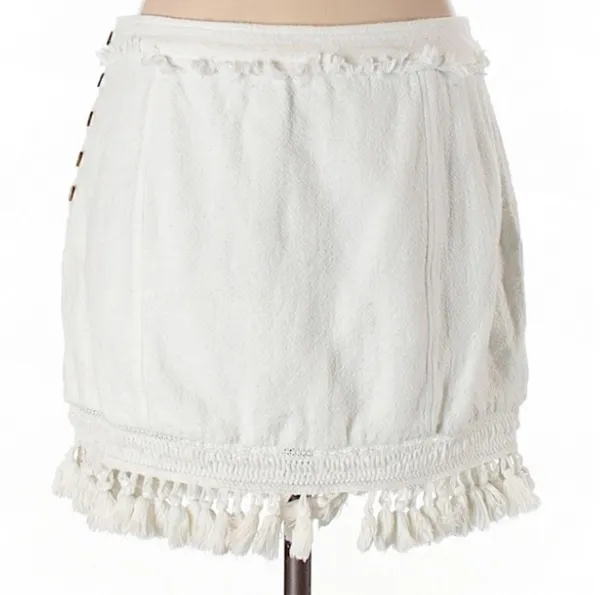 Free People White Fringe Skirt - Image 8