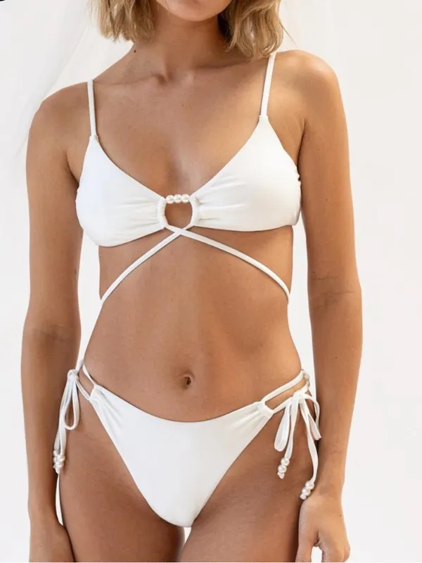Dippin' Daisy's Elegance Bandeau Bikini Top & Blushing Cheeky Bikini Bottom - Image 3
