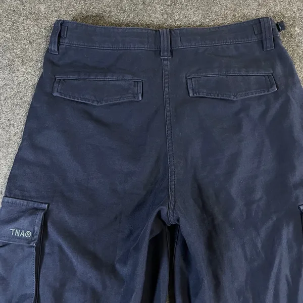 TNA Aritzia Surplus Division Navy Blue Cargo‎ Pants Wide Leg Women Size 4 - Image 12