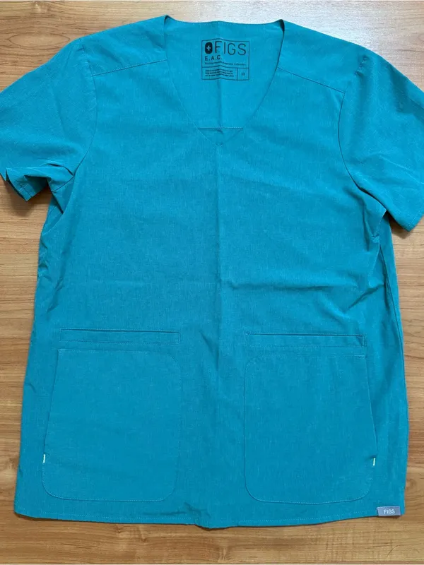 FIGS FIONe.a.c. Lekei Utility Scrub Top in Marine Size XS - Image 2