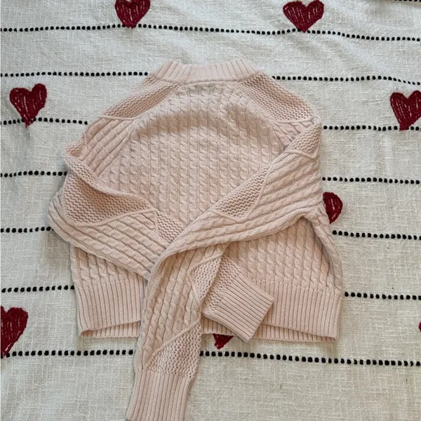 PacSun Pink Turtleneck Cable Knit Sweater - Image 4