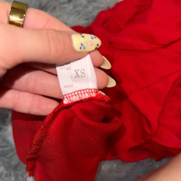 Red ruffle‎ dress size Xs Red - Image 5