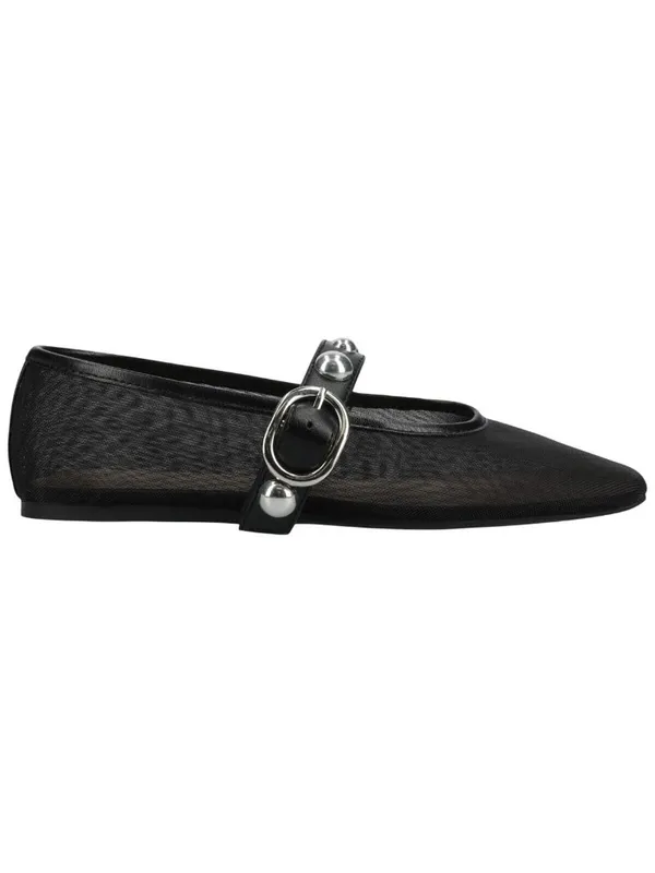 NWT Journee Collection Womens Naveah Mesh Studded Flats NAVEAH Black 8.5M - Image 2