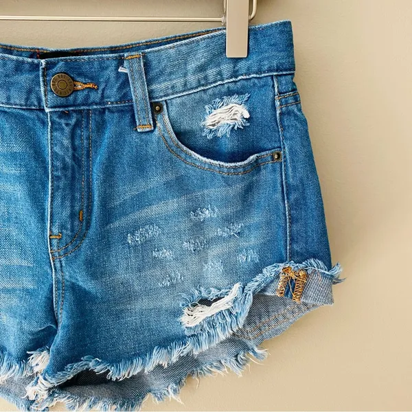 BDG by Urban Outfitters Boyfriend Low-Rise Denim Shorts Blue Sz 26 - Image 2