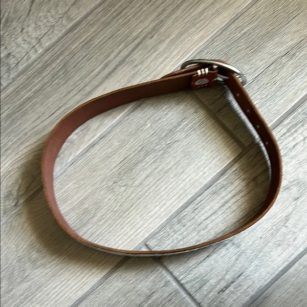 Brown and White Embroidered Belt - Image 4