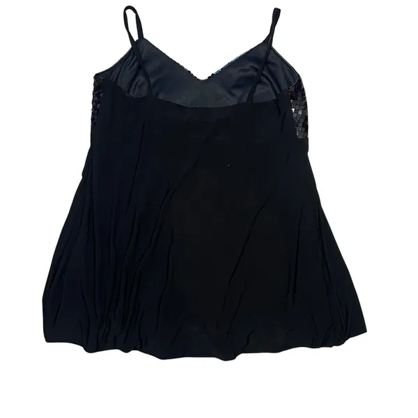 VTG y2k R&M Richards Black Sequin Babydoll Top USA‎ Made Party Womens 10 Elegant - Image 6