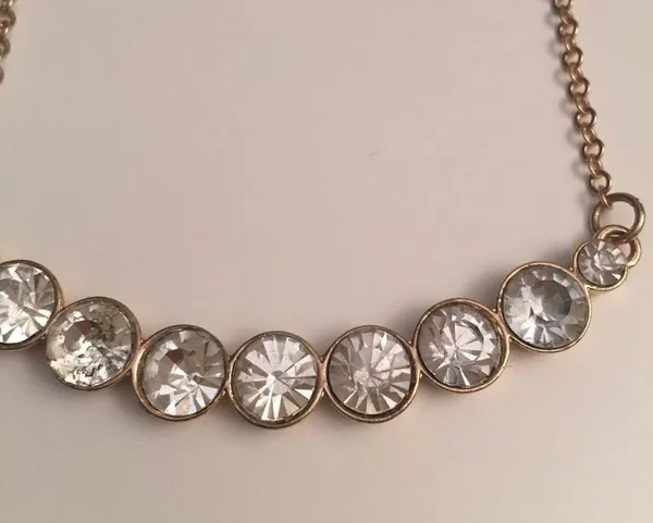 Forever 21 Gold&rhinestone 16" necklace w/ extender - Image 2
