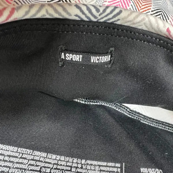 Victoria's Secret Victoria Sport Chevron Print Athletic Leggings Workout Yoga Pants‎ Pink Gray L - Image 6