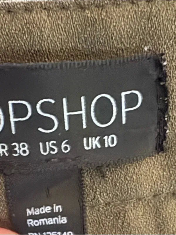 Topshop women's Dark Olive Slim dress Pants - Image 2