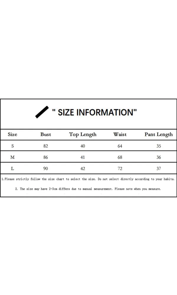 Cropped Tank Tops High Waist Shorts Pajamas Set - Image 4