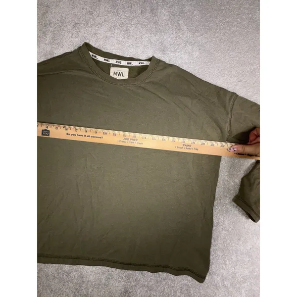 mwl madewell cropped sweatshirt dark green xs - Image 4