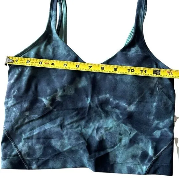 Lululemon 6 Align Tank Top‎ Diamond Dye Tidewater Teal Graphite Grey Padded NWT - Image 8
