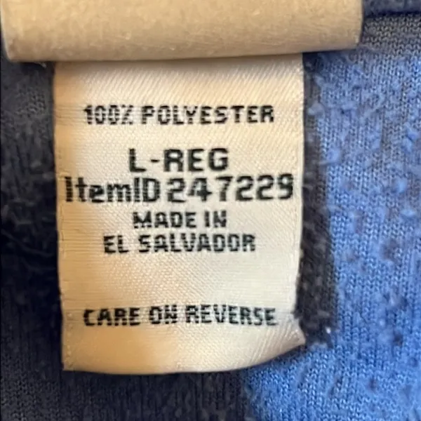 L.L. Bean Blue Fleece Quarter Zip Pullover Womens Large - Image 6