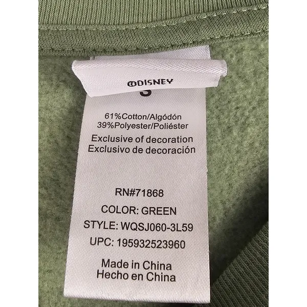 Disney Womens Green Embroidered 101 Dalmatians‎ London England Sweatshirt Small - Image 4