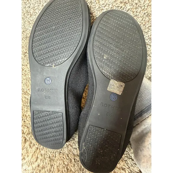 ROTHYS The Flat Round Toe Black Knit Ballet Flat Size 8.5‎ - Image 5