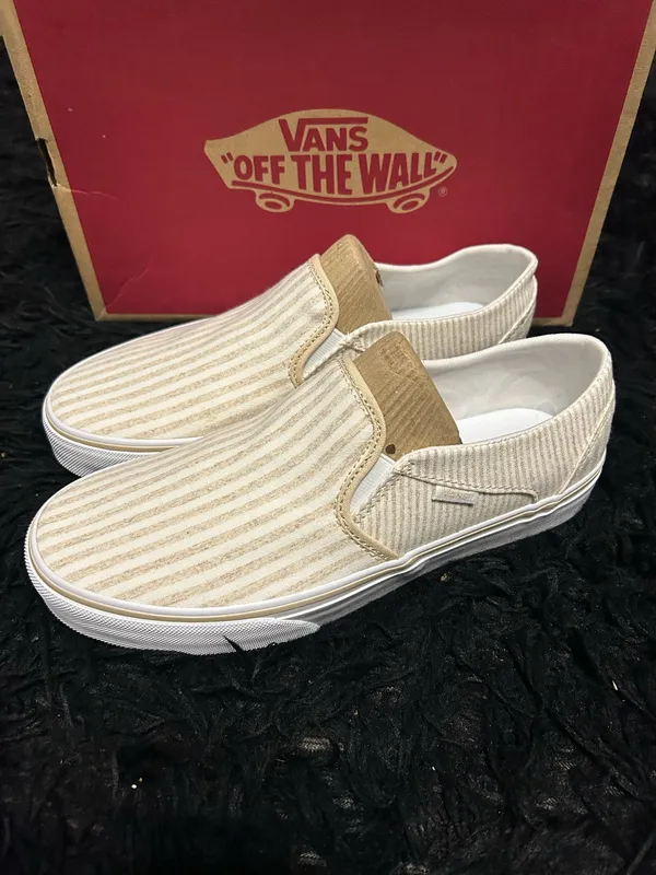 VANS off the wall striped slip on shoes sneakers women’s 7 new - Image 5