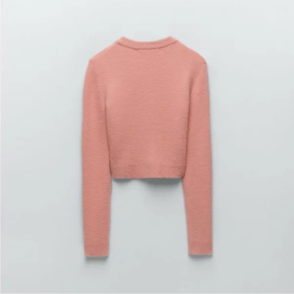 ZARA *NWT* soft Pink Button-Up cardigan - Image 7