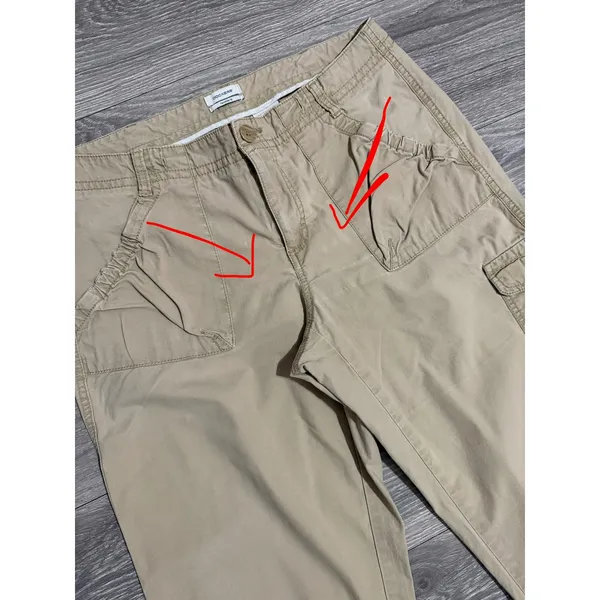 Vintage Dockers‎ Womens Size 8 M Khaki Cargo Pants Favorite Fit Straight Leg Tan - Image 9