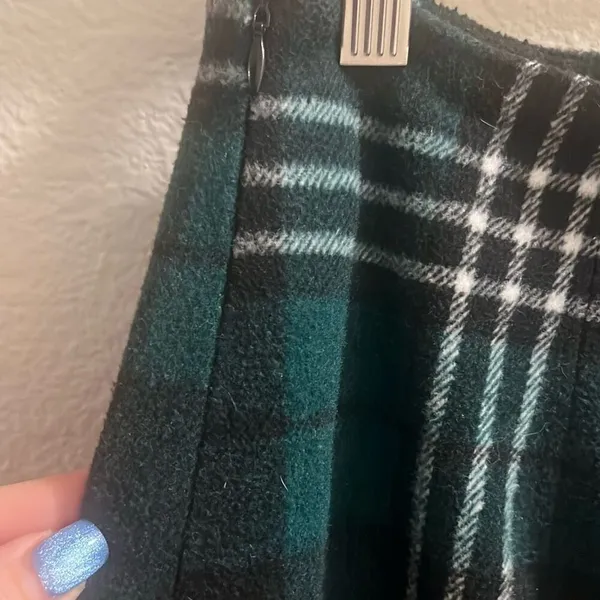 ✨Womens Wool Plaid Mini Skirt High Waisted Bodycon Pencil Sz S Skirt✨ - Image 8