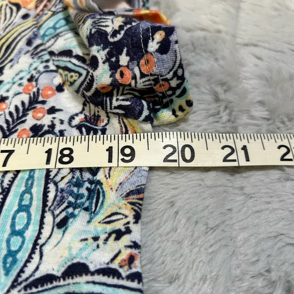 Chico's Multicolor Paisley Short Sleeve Top - Image 4