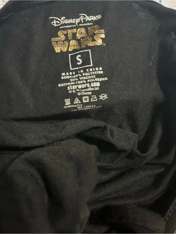 DISNEY Star Wars black tank top tee shirt sleeveless women’s Small S Preowned - Image 2