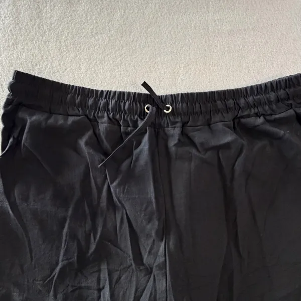 Women's Pull On Elastic Drawstring Linen Cotton Blend Pant Size XL #260651 - Image 2