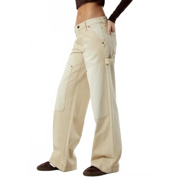 Pacsun Beige Low Rise Baggy Carpenter Jeans NWT Size 26 - Image 4