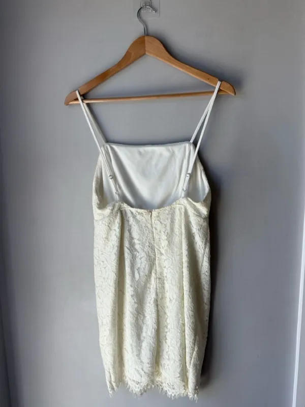 Hello Molly Ivory Cream Lace For One Night Only Mini Dress - Image 3
