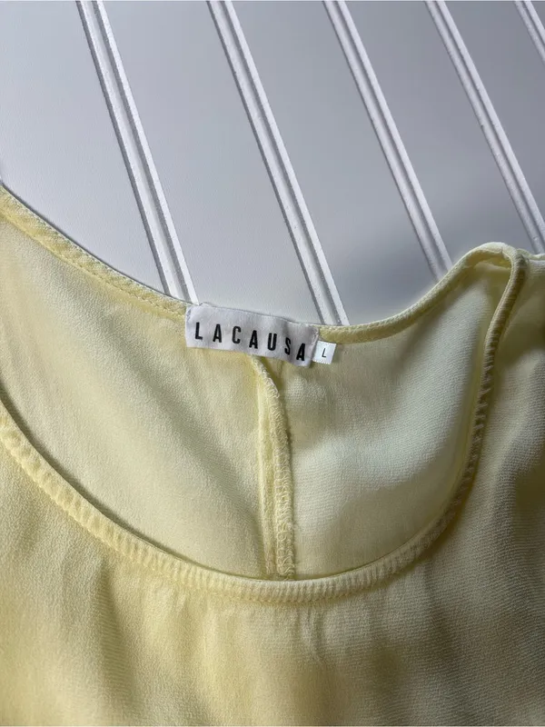 Anthropologie LACAUSA‎ Butter Yellow Sunday Seashell Babydoll Tunic Dress - Image 7