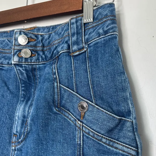 10 Crosby Derek Lam Alexa Barrel Jeans Size 27 High Rise Cropped Blue - Image 3