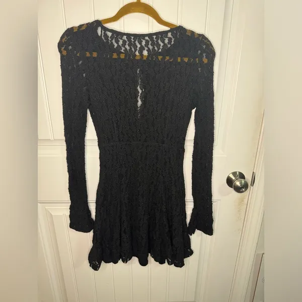 Free People Teen Witch Black Lace Dress - Image 9