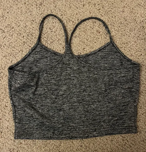 Cropped Workout Tank Gray Size M - Image 2