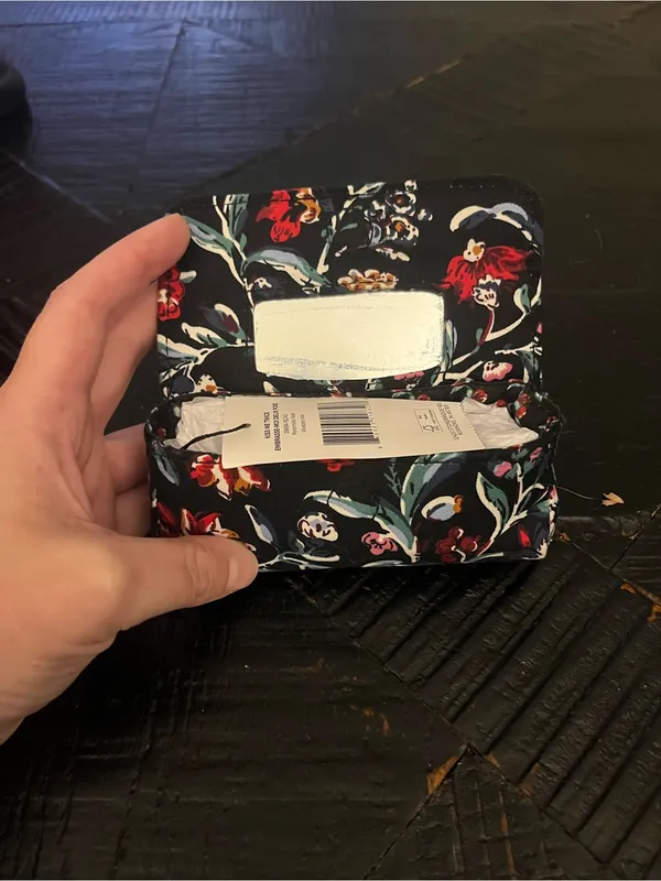 Vera Bradley Kiss Me Twice Lipstick case in the Perennials Noir floral pattern - Image 2