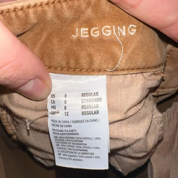 American Eagle 8 tan normcore basic jeggings - Image 2