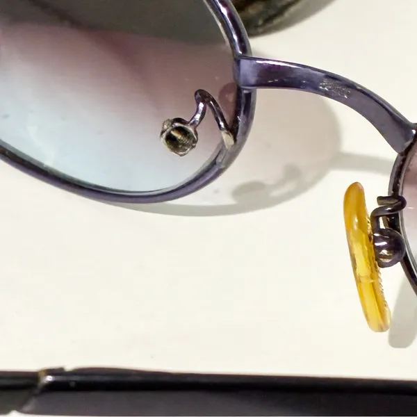 Vintage FENDI Twilight‎ Oval Sunglasses FS211 Black Frame Ombre Lens 135 Unisex - Image 6