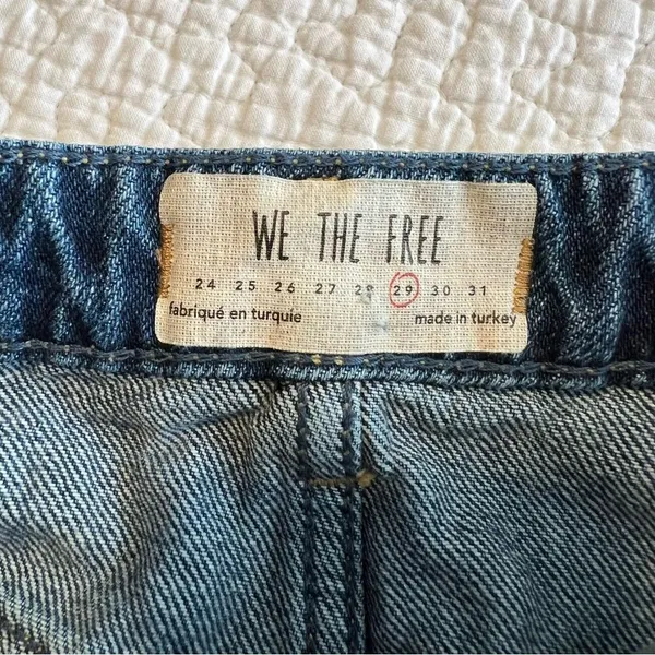 ✨ Free People We the Free Women’s Denim Button Fly Mini Skirt Raw Hem 29 - Image 6