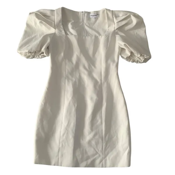 Elliatt size large alondra puff sleeve mini dress white bridal revolve - Image 2