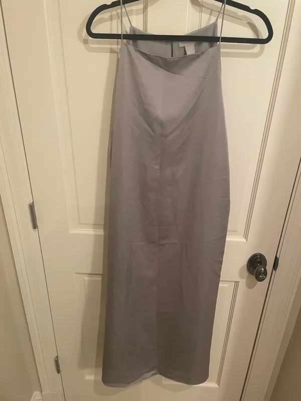 H&M Satin Spaghetti Strap Halter Dress - Image 2