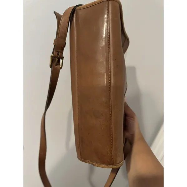 Vintage COACH NYC New York Legacy‎ British Tan Leather Shoulder Bag Purse USA - Image 10