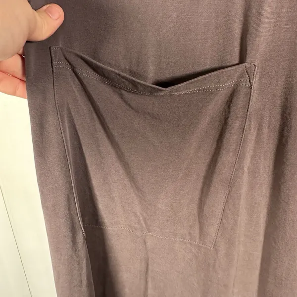 LuLaRoe Women’s Large Gray Long Duster Cardigan Open Front w/ Pockets - Image 5