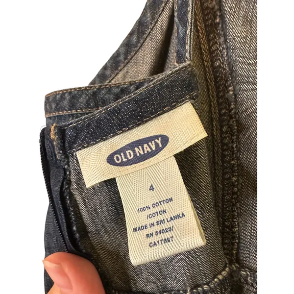 Old Navy Dark Blue Sleeveless Soft Denim Maxi Dress Women Sz 4 - Image 6