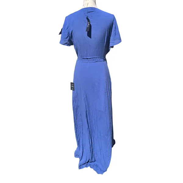 Lulus NWT 26Y Heart‎ of Marigold Denim Blue Wrap Maxi Dress R665971 Size Medium - Image 9