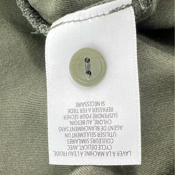 Leith Ruffle Front Hi-Lo Blouse‎ Olive Green M - Image 6