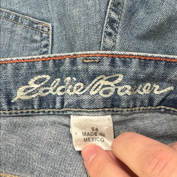 Eddie Bauer Specially dyed Blue Curvy Bootcut Jeans size 6 - Image 10