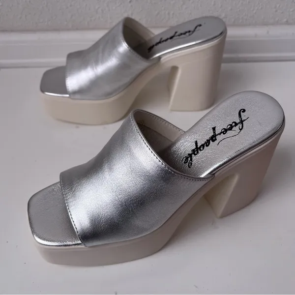 Jeffrey Campbell Silver Platform Heels - Image 2