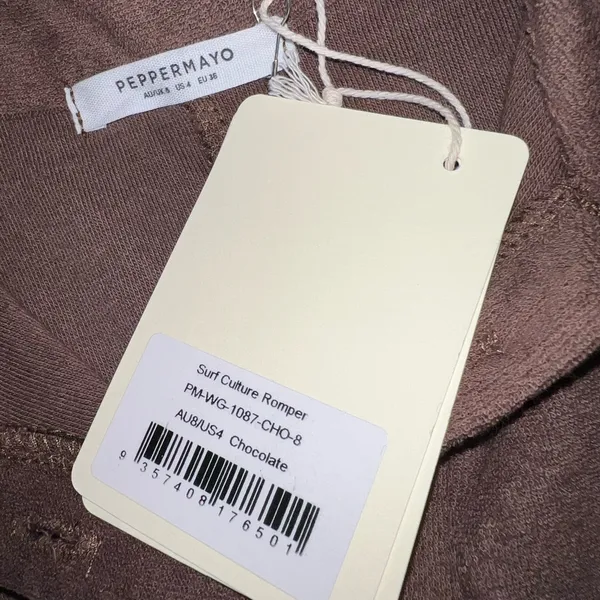 Peppermayo Surf Culture Romper in Chocolate Size US 4 New with tags - Image 11