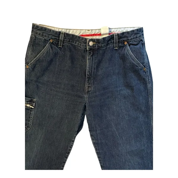 Levis Jeans Womens Size 16M Utility Cargo Jeans Dark Wash Carpenter Vintage Y2K - Image 5