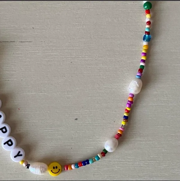 NWOT Happy Multi-Color Beaded Necklace - Image 3