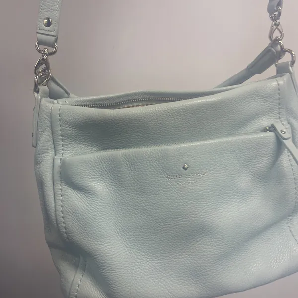 Kate Spade Mint Pebbled Leather Crossbody Shoulder Purse 2-Way Bag Medium - Image 6