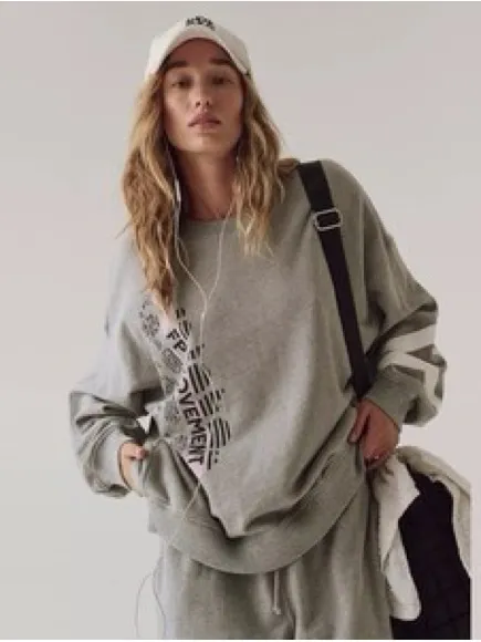 Free People All Star Buti Logo Pullover/Heather Grey - Image 5